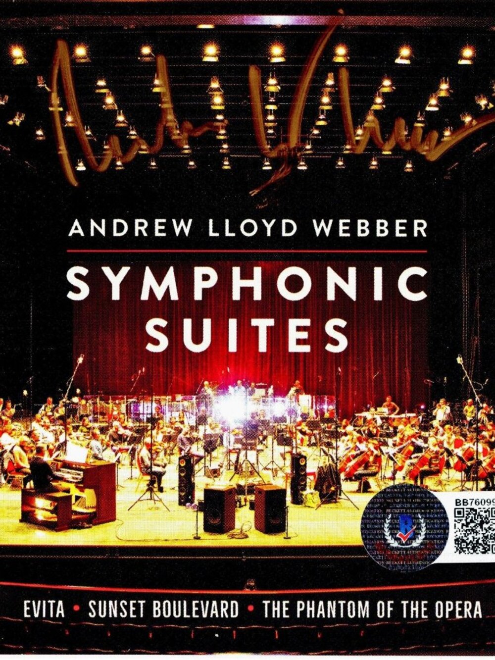 Andrew Lloyd Webber Signed Symphonic Suites CD Beckett BAS